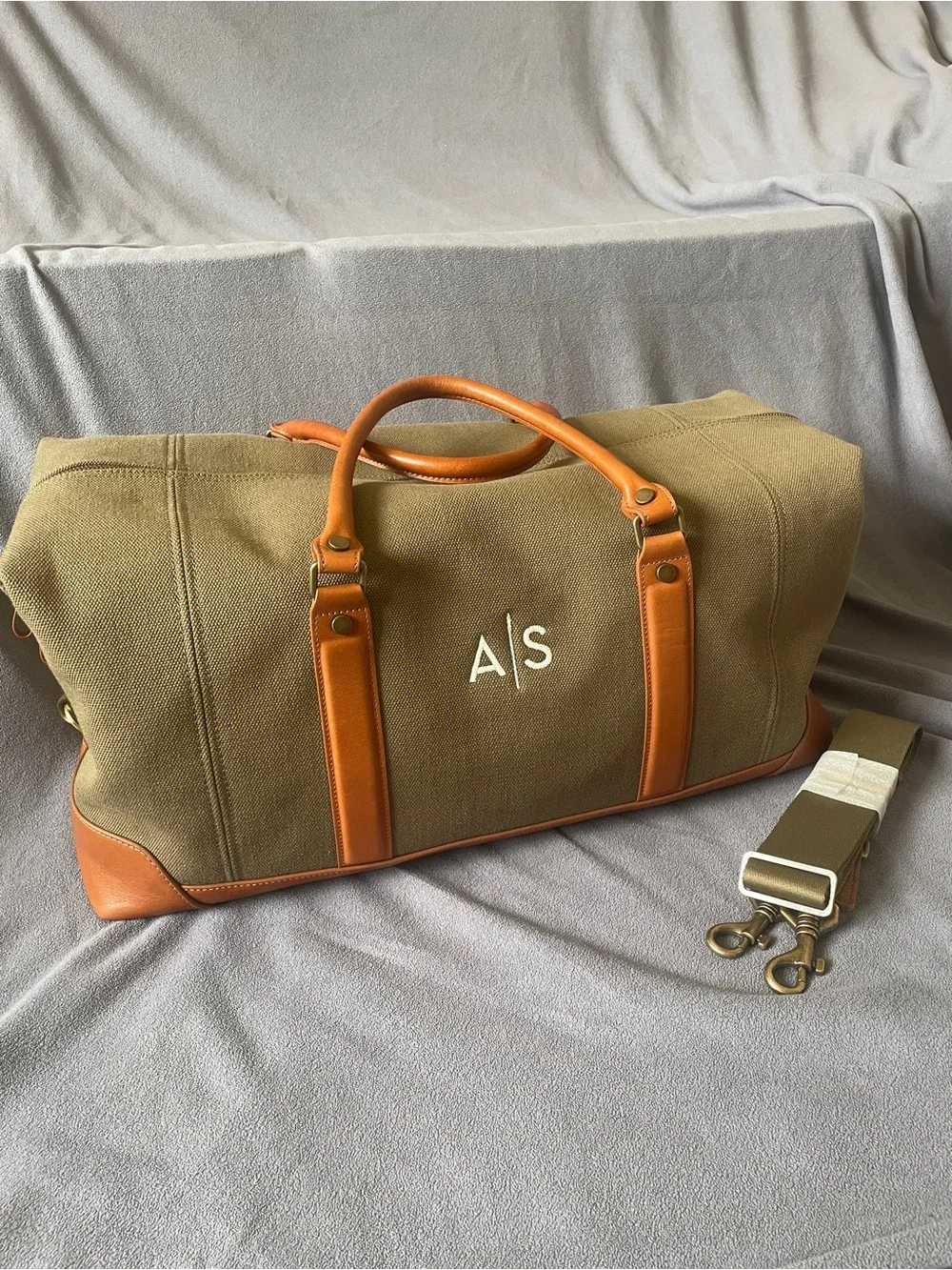 Mark & Graham Canvas and Leather Weekender Bag